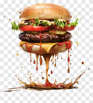 Juicy Burger png
